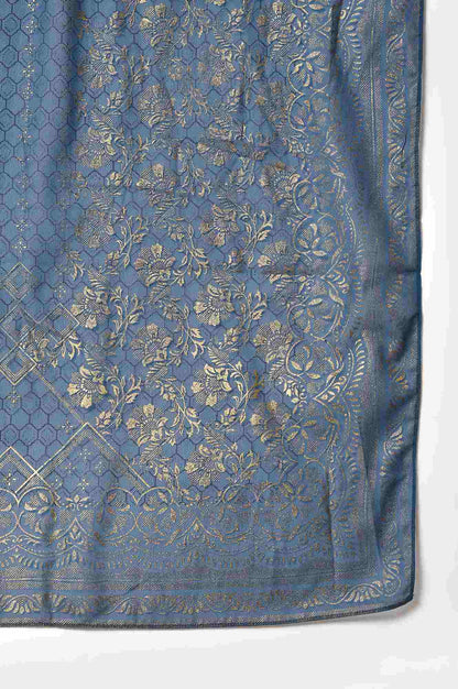 Blue Printed Ethnic Dupatta