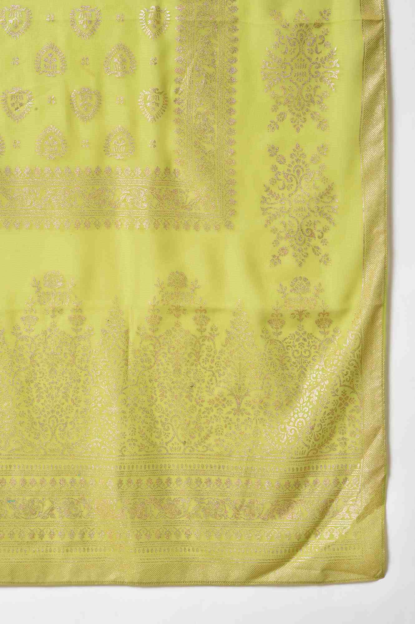 Green Printed Ethnic Dupatta