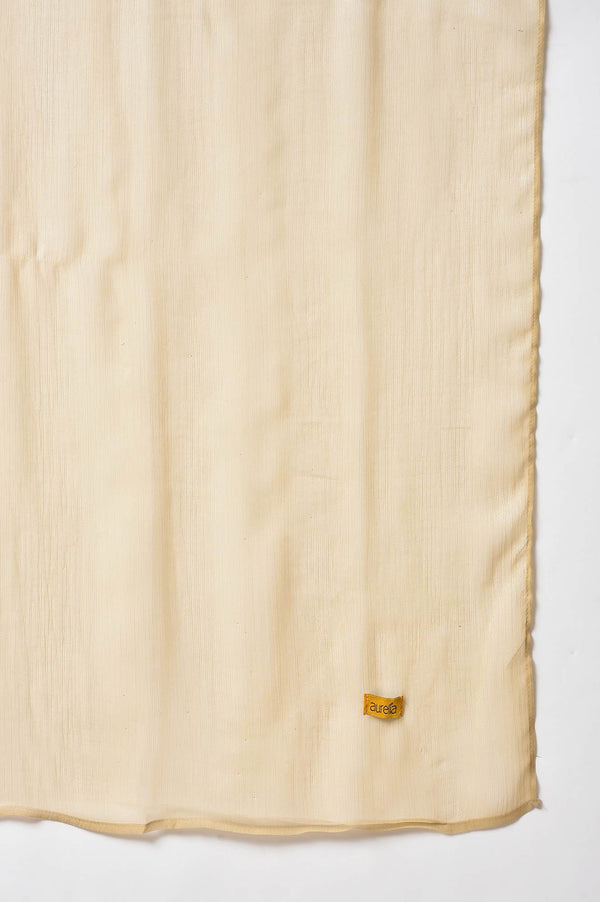 Light Gold Printed Ethnic Dupatta