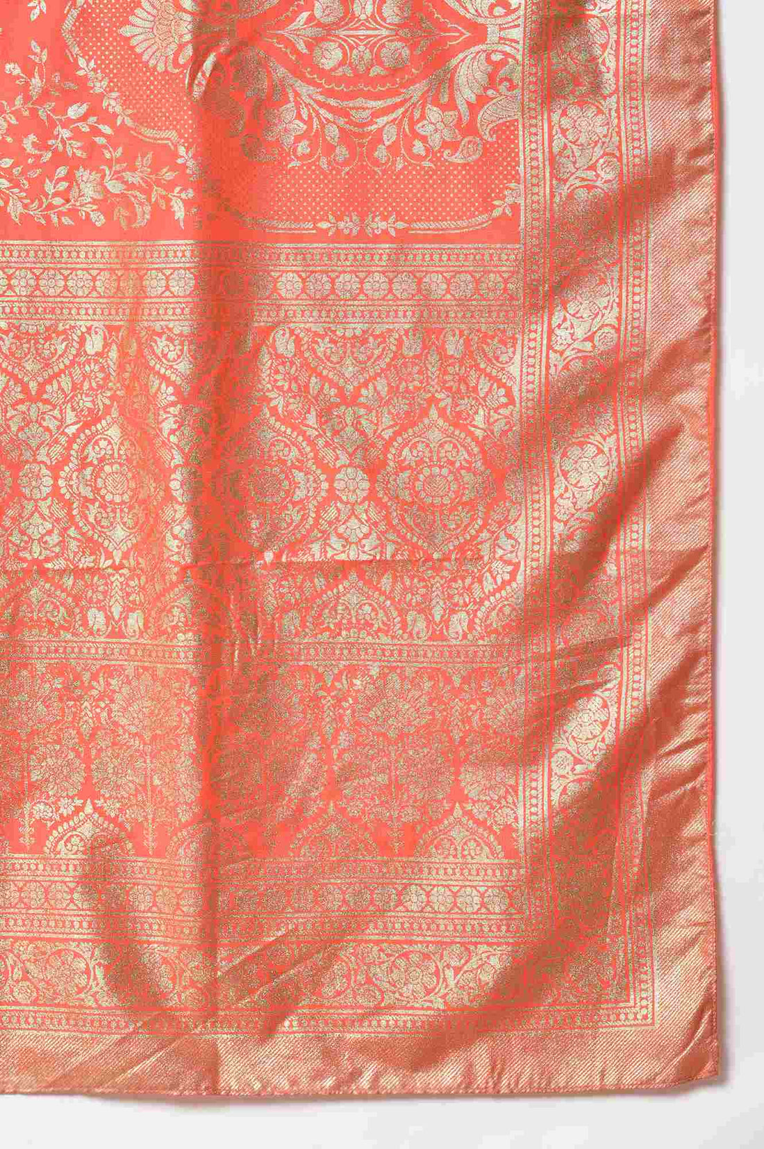 Orange Printed Ethnic Dupatta