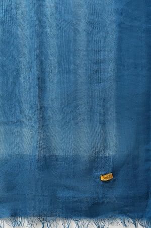 Blue Solid South Cotton Dupatta