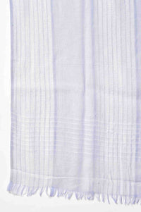 Lavendar And White Yarn-Dyed Premium Dupatta