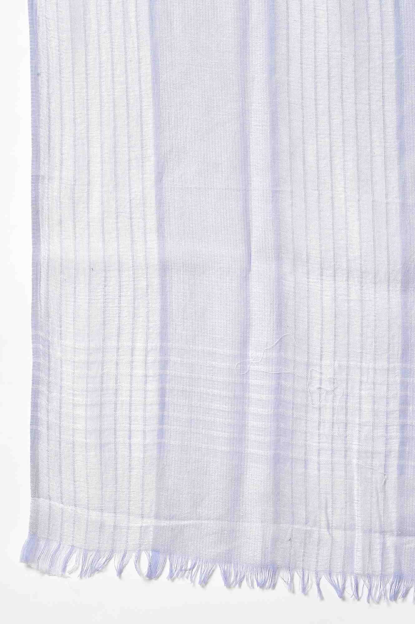 Lavendar And White Yarn-Dyed Premium Dupatta