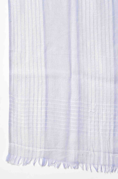 Lavendar And White Yarn-Dyed Premium Dupatta