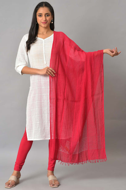 Pink Yarn-Dyed Premium Dupatta