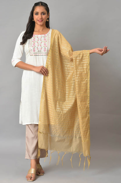 Gold Yarn-Dyed Premium Dupatta