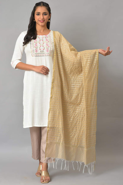 Gold Yarn-Dyed Premium Dupatta