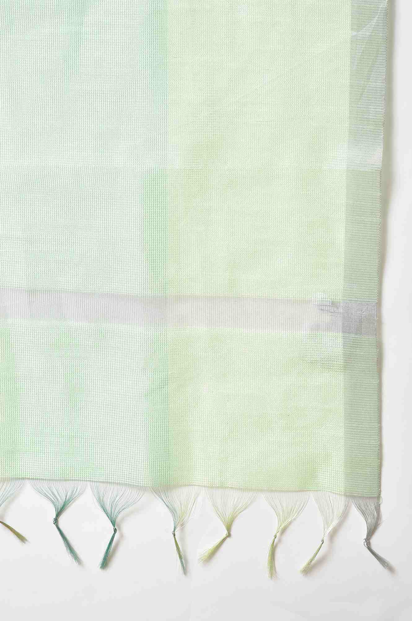 Green Yarn-Dyed Premium Dupatta