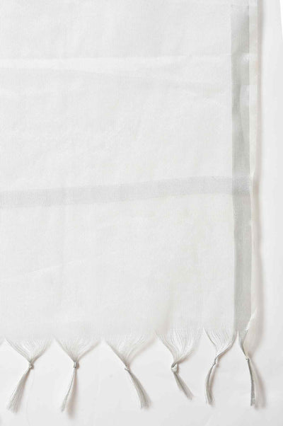 Silver Yarn-Dyed Premium Dupatta