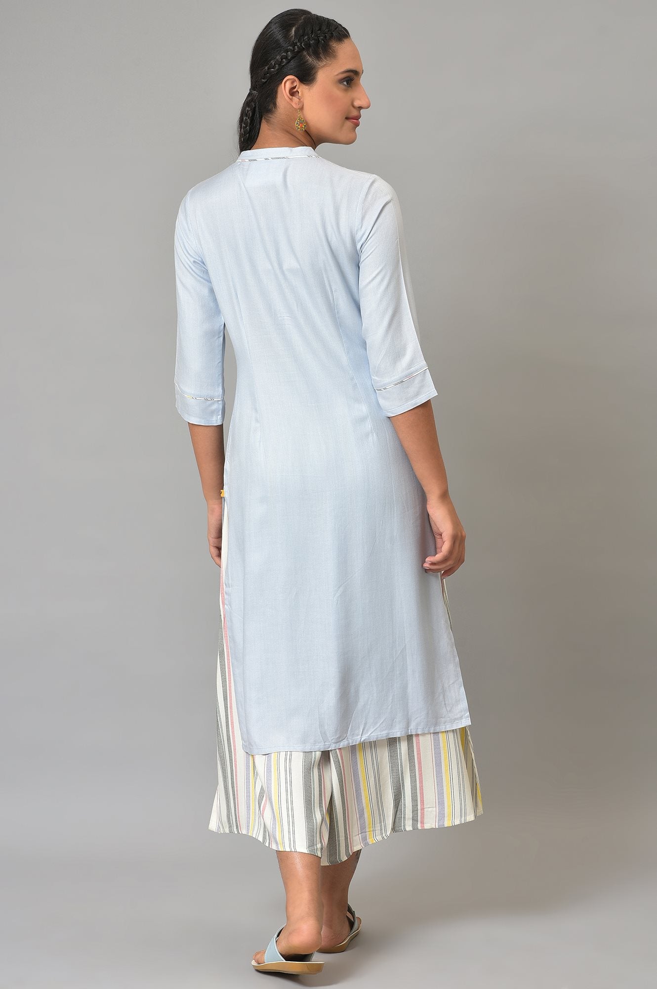 Blue Straight Summer kurta Set