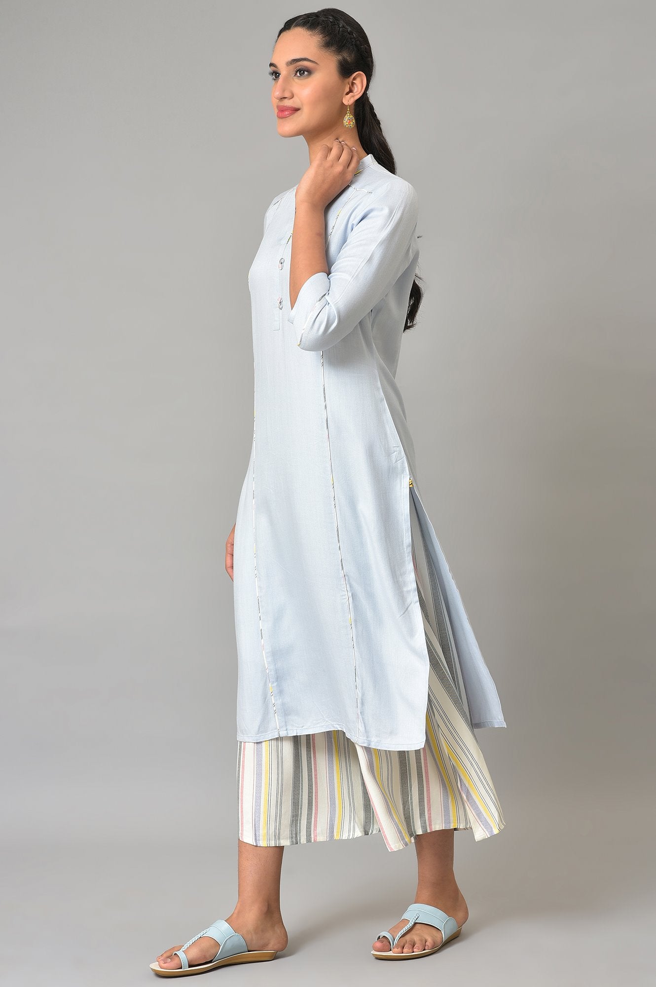 Blue Straight Summer kurta Set