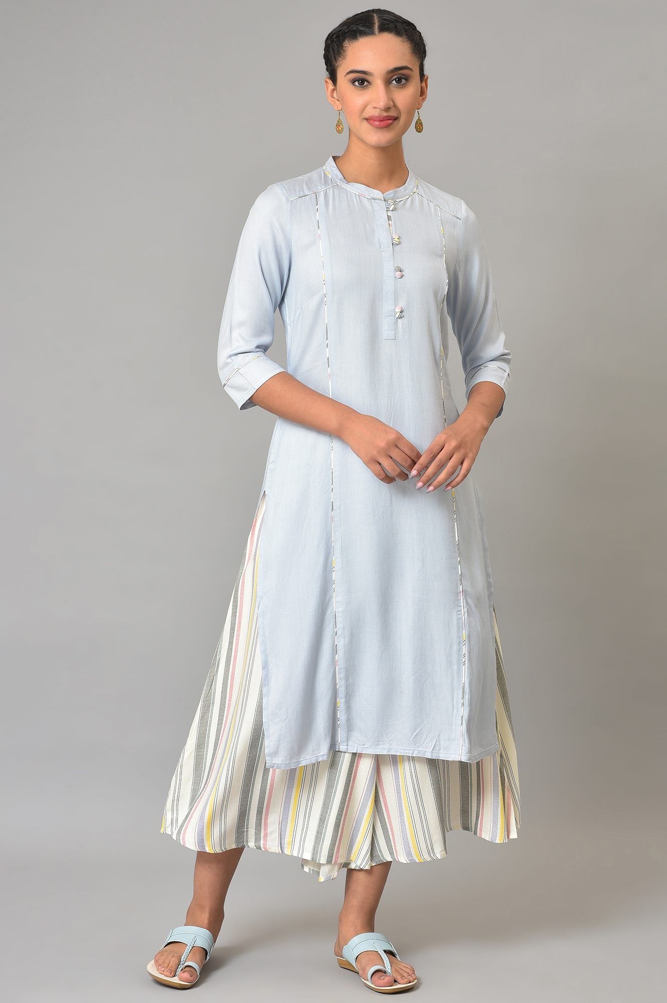 Blue Straight Summer kurta Set