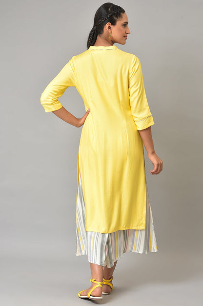 Yellow Straight Summer kurta Set