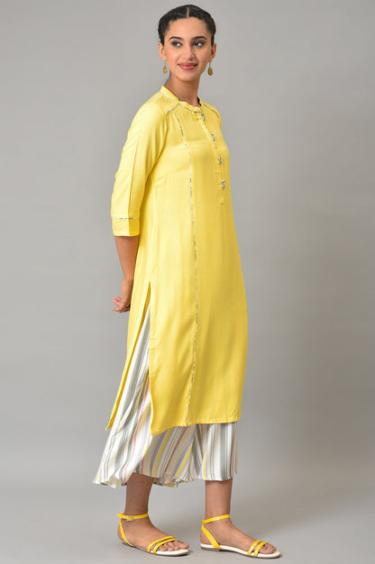 Yellow Straight Summer kurta Set