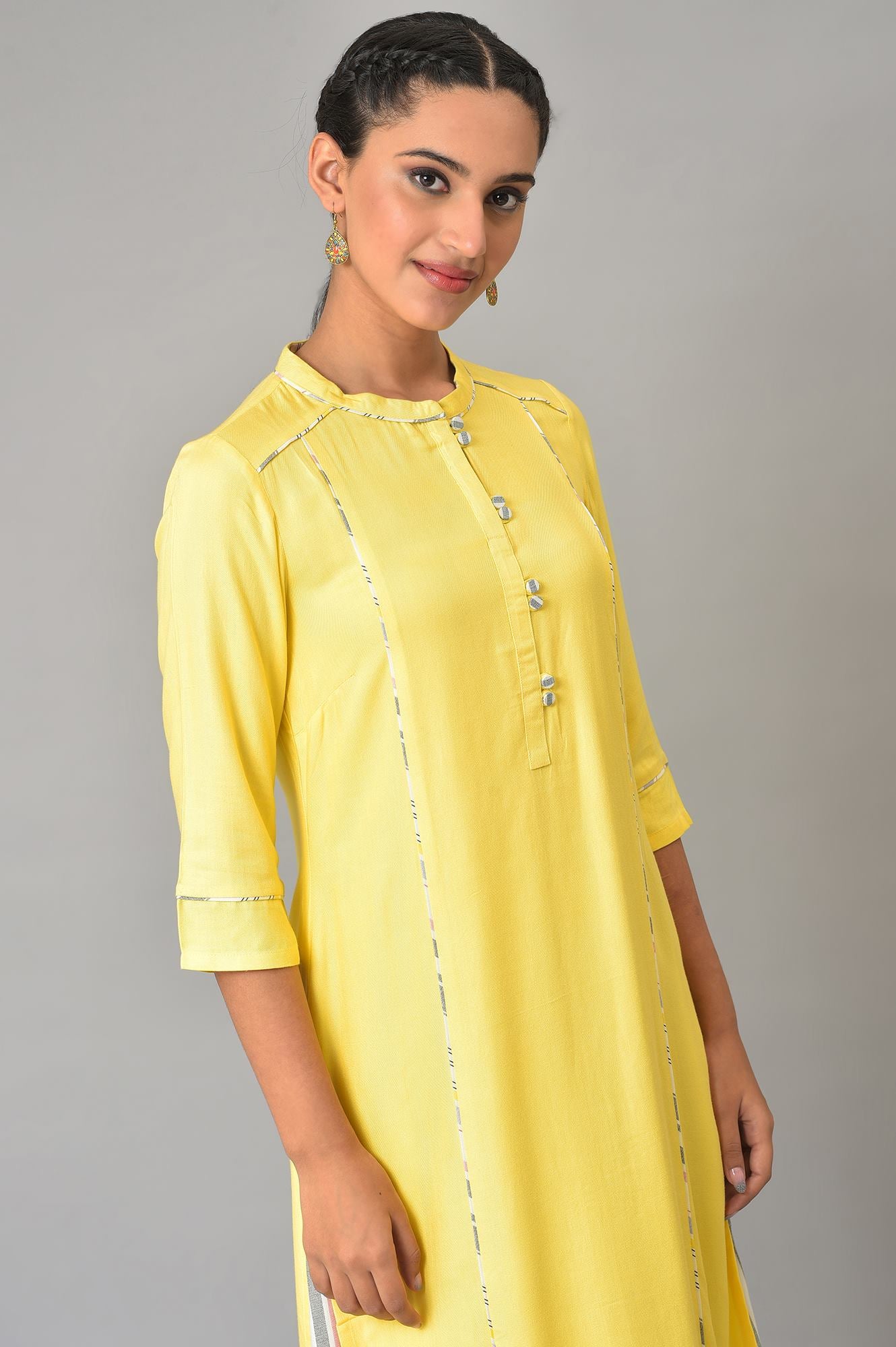 Yellow Straight Summer kurta Set