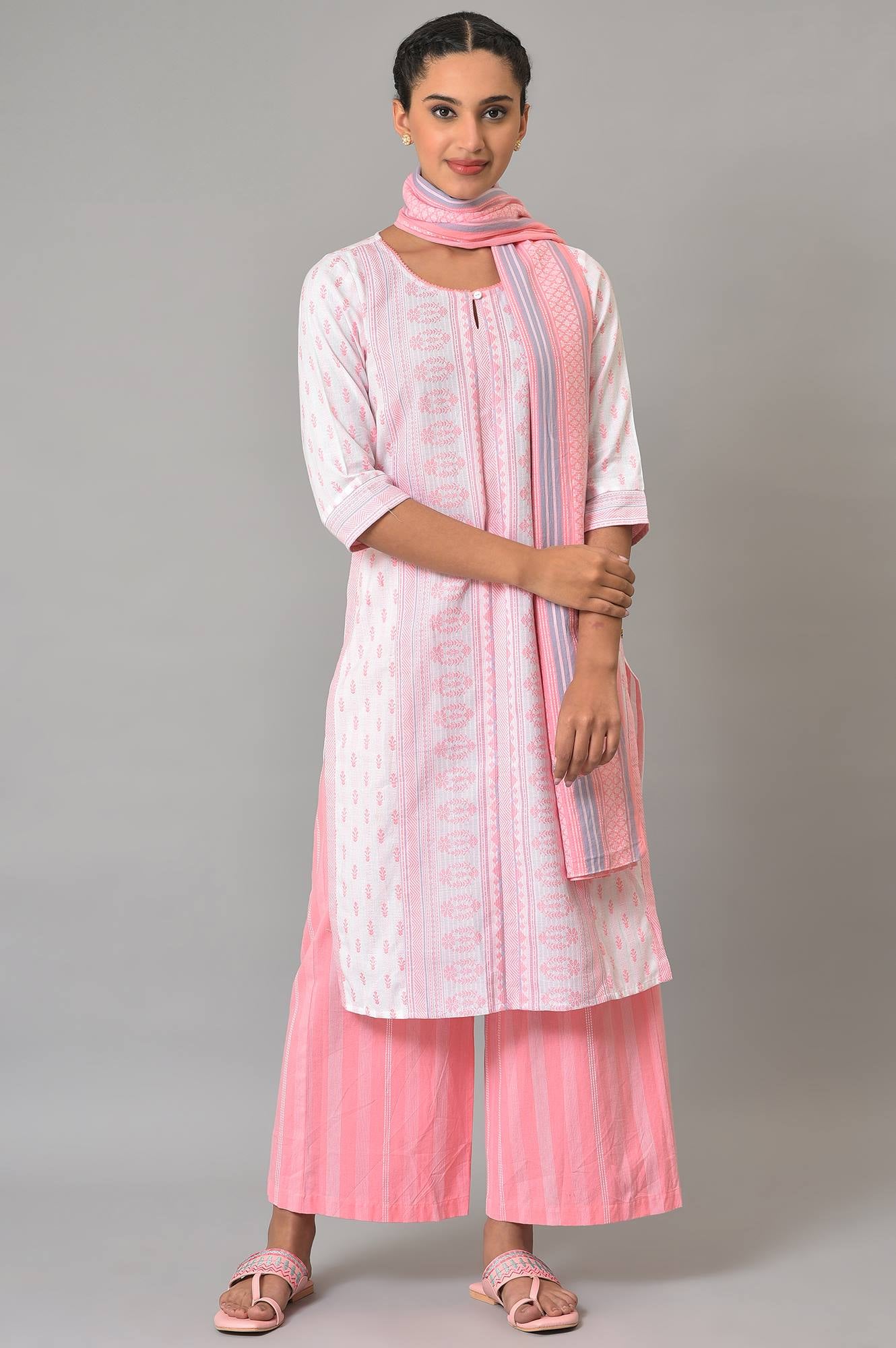 Pink Cotton Summer kurta Set