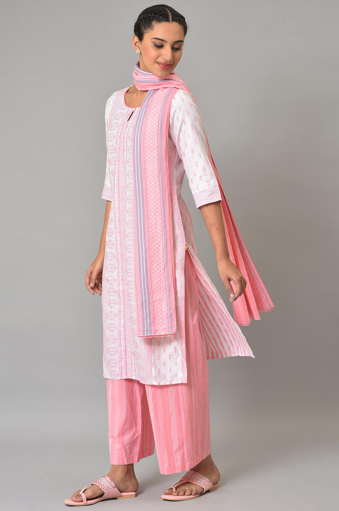 Pink Cotton Summer kurta Set