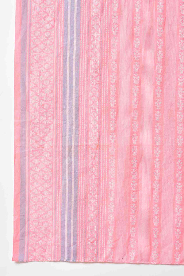 Pink Cotton Summer Plus Size kurta Set