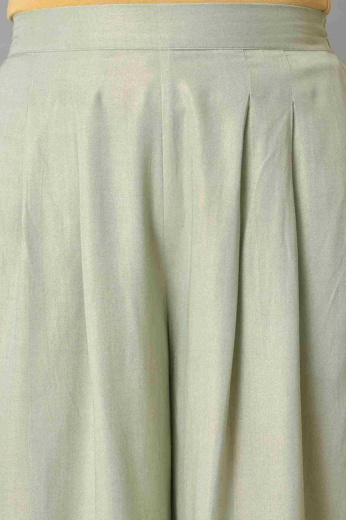 Light Blue Kota Jacket With Crop-Top And Box Pants