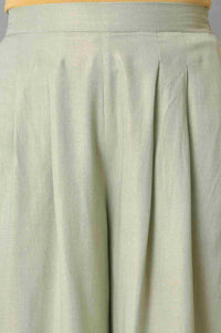 Light Blue Kota Jacket With Crop-Top And Box Pants