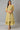 Yellow Sheer Gilet With Printed Sleeveless Inner Dress