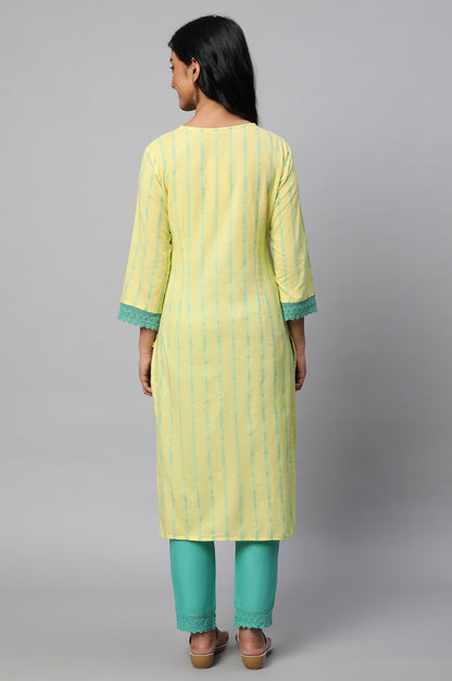 Yellow Printed Summer kurta Set