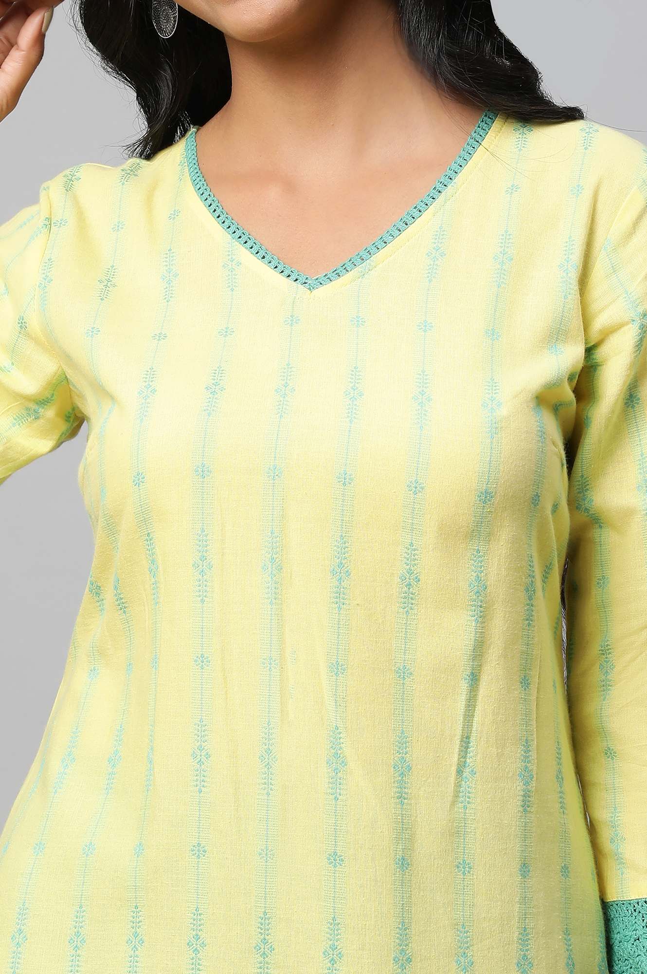 Yellow Printed Summer kurta Set