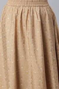 Blue Festive LIVA kurta, Skirt &amp; Dupatta Set