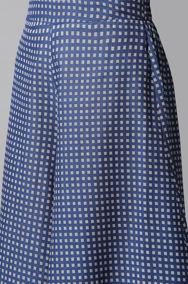 White Printed Kurta, Culottes & Dupatta Set