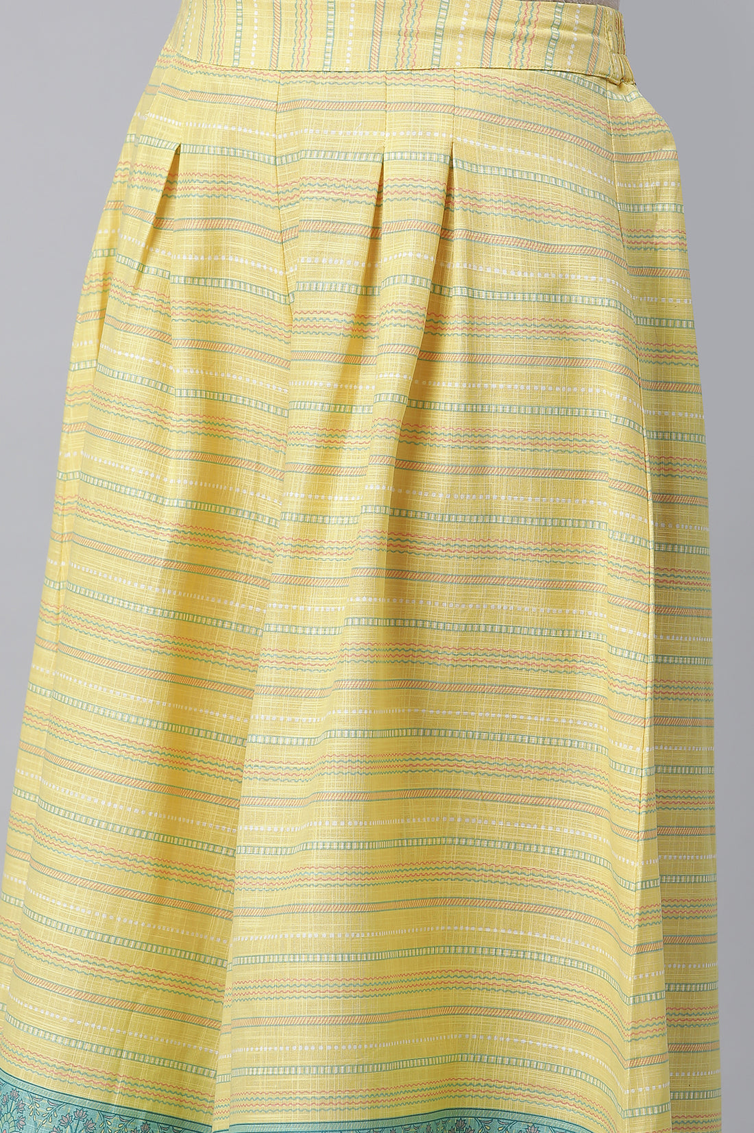 Yellow Printed Kurta, Culottes &amp; Dupatta Set