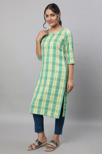 Green Printed kurta &amp; Pants Set