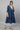 Blue Gathered Gillet, kurta &amp; Trousers Set