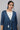 Blue Gathered Gillet, kurta &amp; Trousers Set