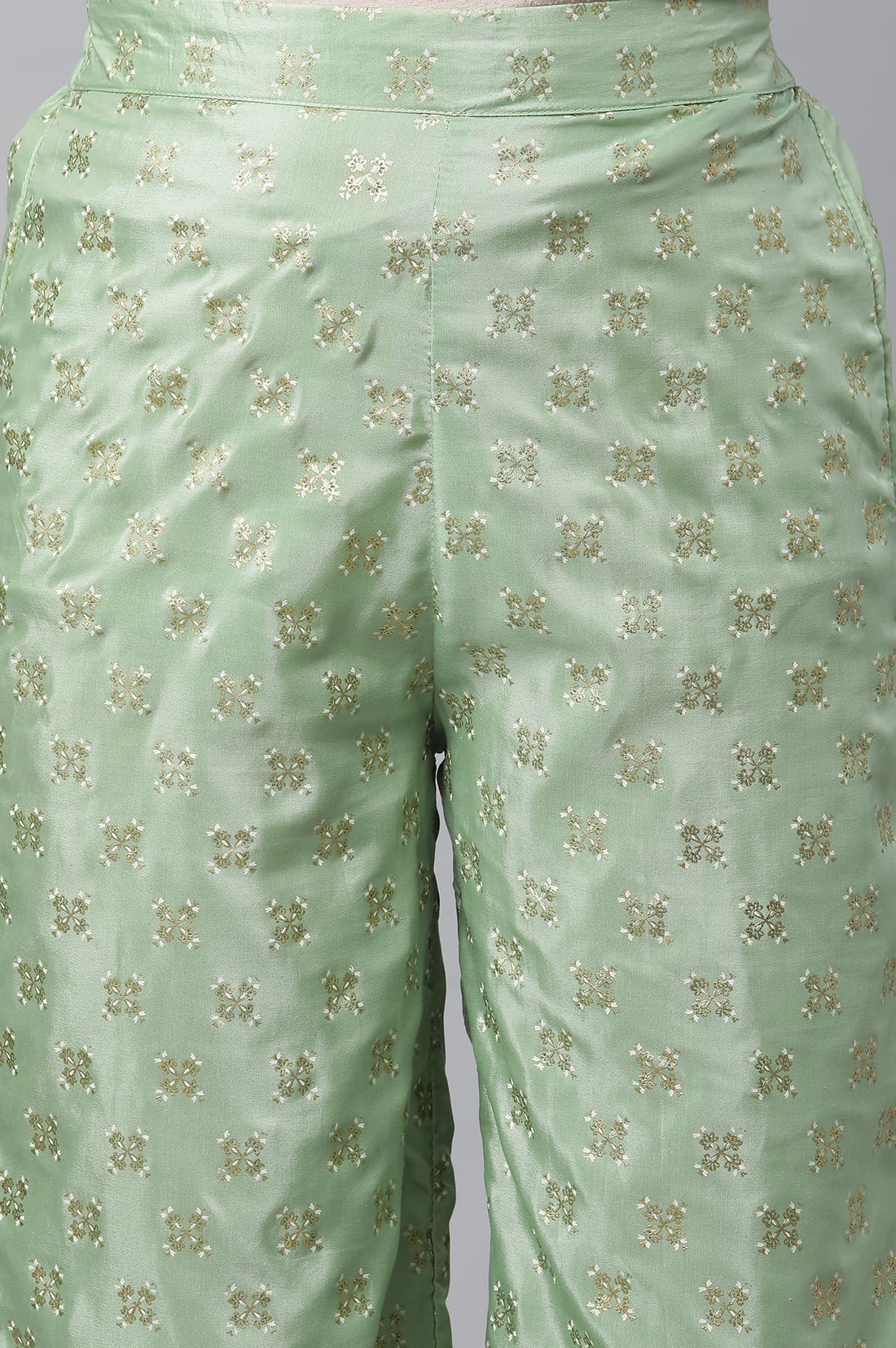 Blue Printed Liva kurta &amp; Straight Palazzo Set