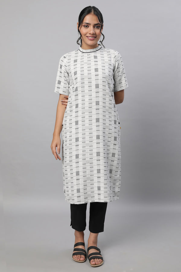 Grey Cotton kurta & Trousers Set