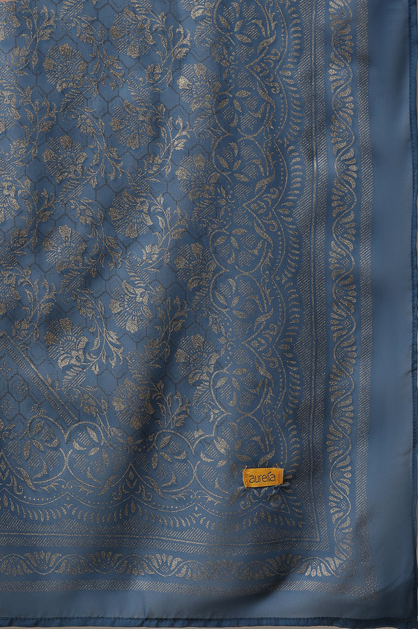 Yellow Embellished kurta, Palazzo & Dupatta Set