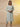 Aqua Green Striped Kurta and Trouser Set