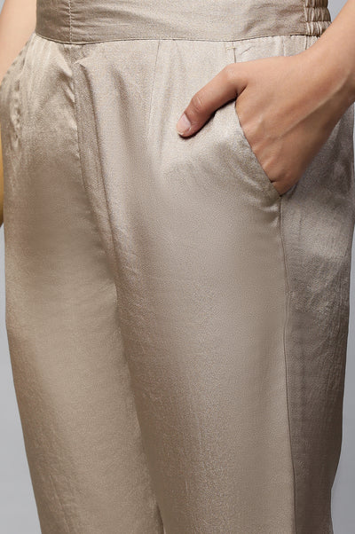 Peach Embellished kurta And Pants Set