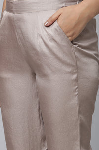 Peach Embellished kurta And Pants Set