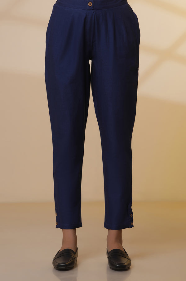 Green Floral Printed Peplim Short Kurti and Trousers Set