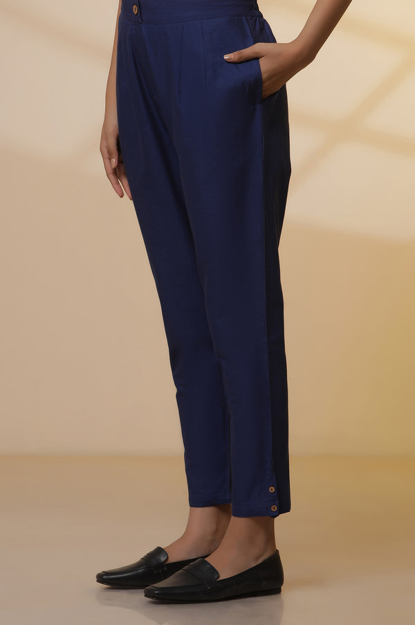 Green Floral Printed Peplim Short Kurti and Trousers Set