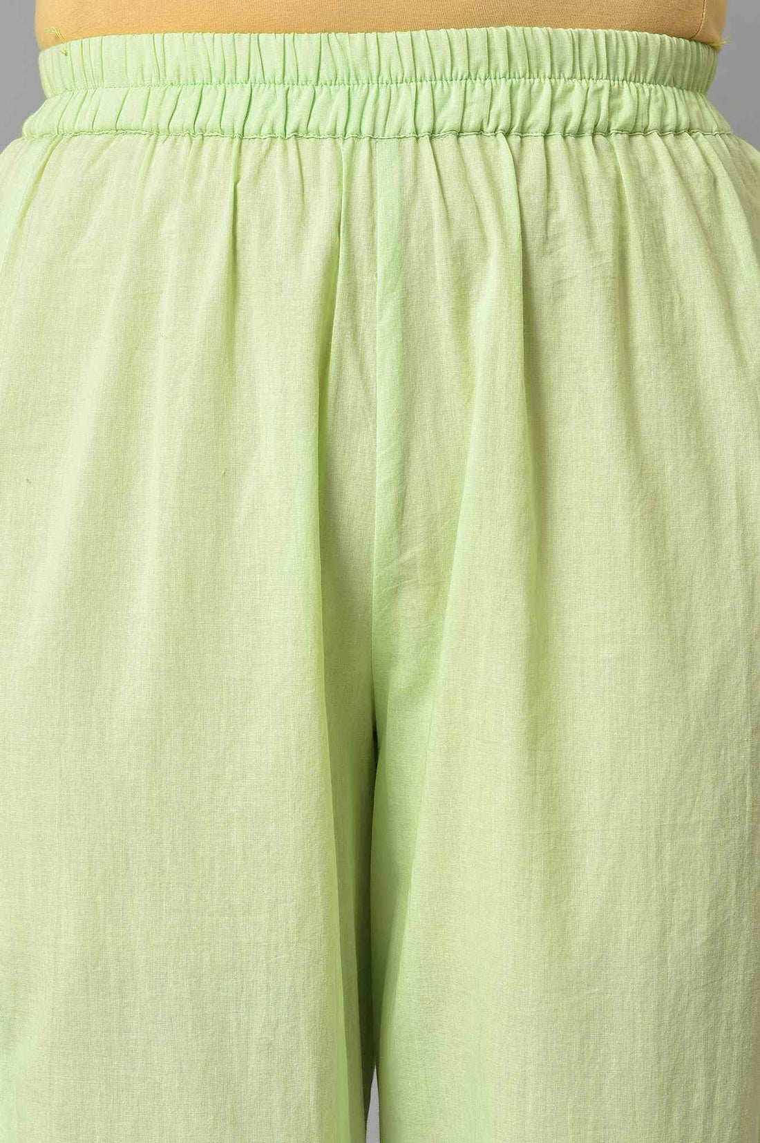 Pista Green Schiffli kurta And Palazzo Set