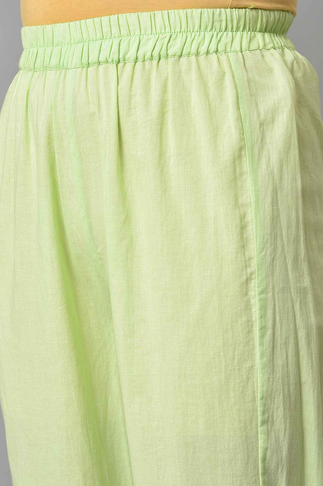 Pista Green Schiffli kurta And Palazzo Set