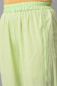 Pista Green Schiffli kurta And Palazzo Set