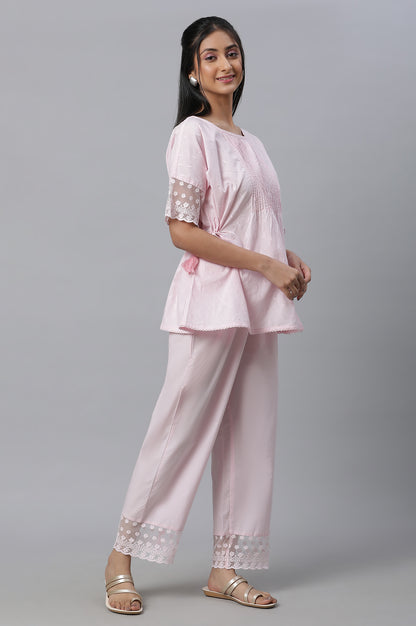 Pink Floral kurta, Pants &amp; Dupatta