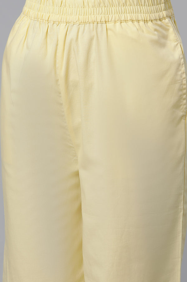 Yellow Floral kurta, Pants & Dupatta