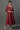 Red Embellished Velvet Festive Winter Dress