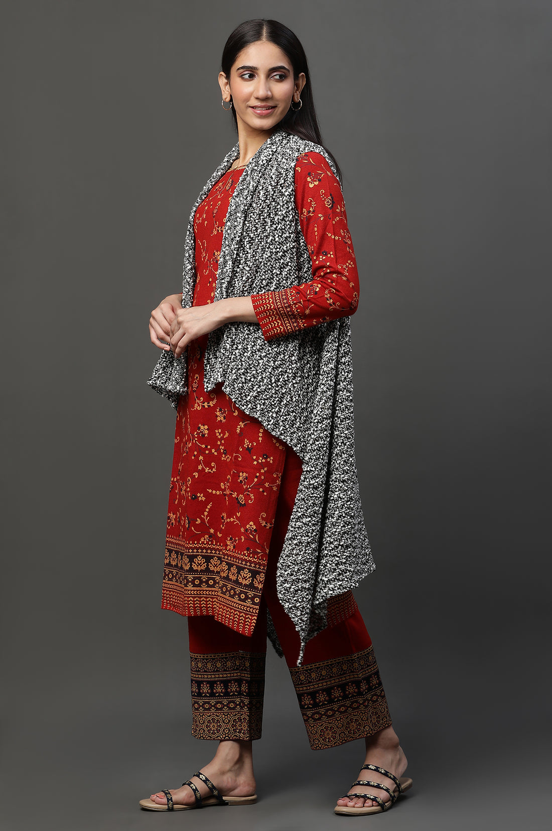 Black and White Asymmetrical Winter Jacket