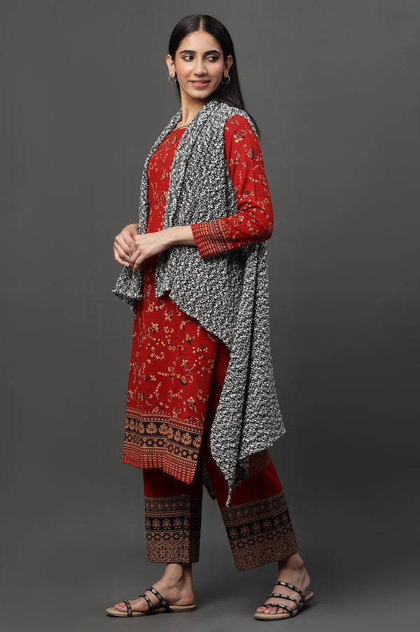 Black and White Asymmetrical Winter Jacket