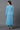 Blue Printed Flared Kurta and Tights Winter Set
